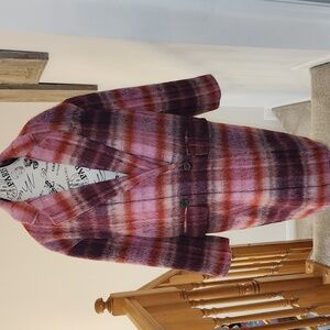 J Crew Retail Collection Nello Gori Pink Purple Wool Coat SZ S